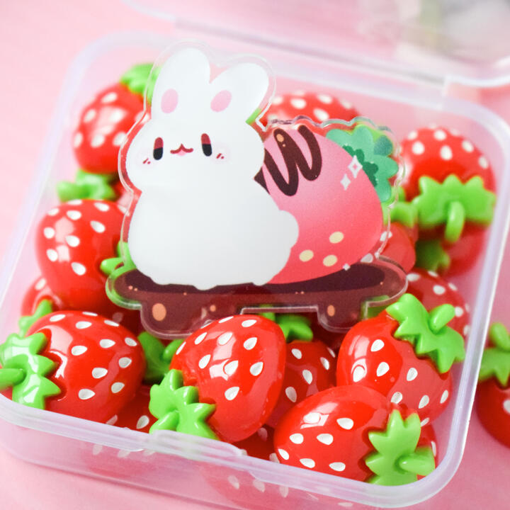 Acrylic Keyring: Bun &amp; Berry (OC)