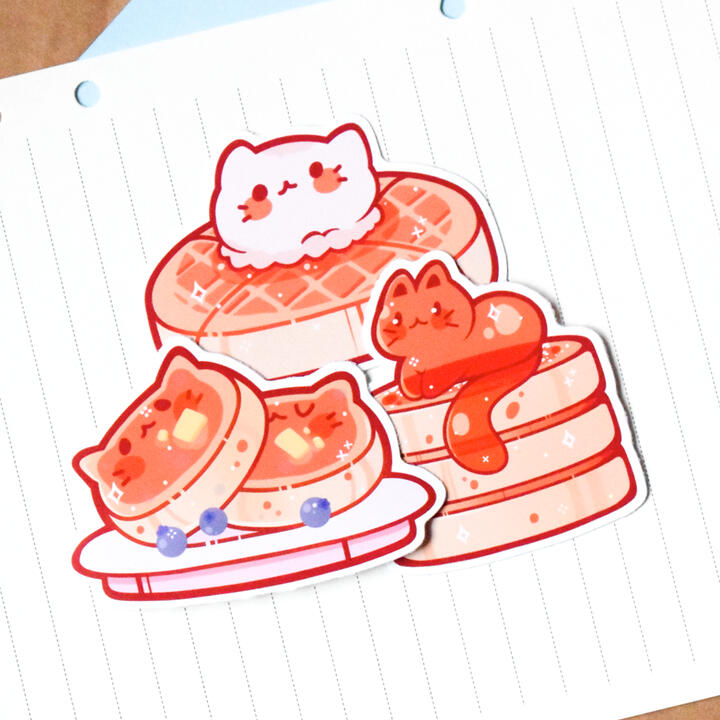 Vinyl Sticker: Breakfast Trio (OC)