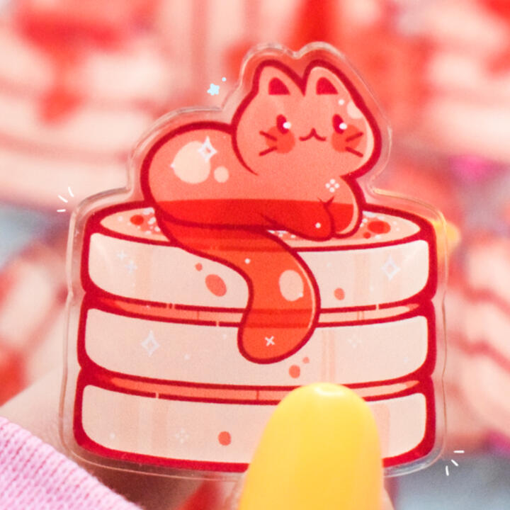 Acrylic Pin: Triple Pancake (OC)