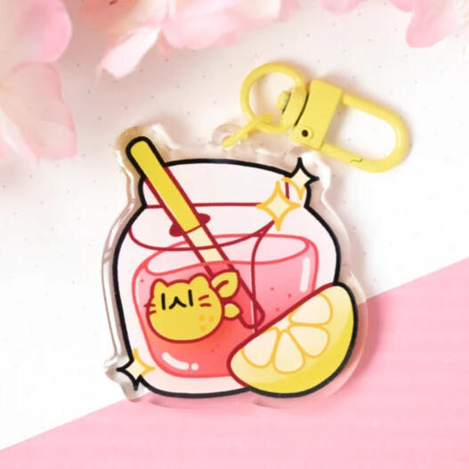 Acrylic Keyring: Pink Lemonade (OC)